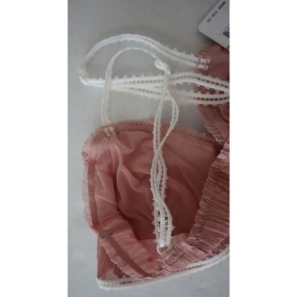 Free People OB1086726 Women's Sz Small Pixie Nude Gabriella Lace Bralette Bra - Picture 4 of 5
